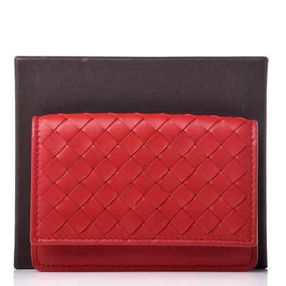 Bottega Veneta Nappa Intrecciato Card Holder China Red 8 of 8