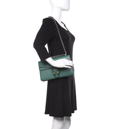Gucci Pebbled Calfskin Small Dionysus Shoulder Bag Emerald 3 of 12
