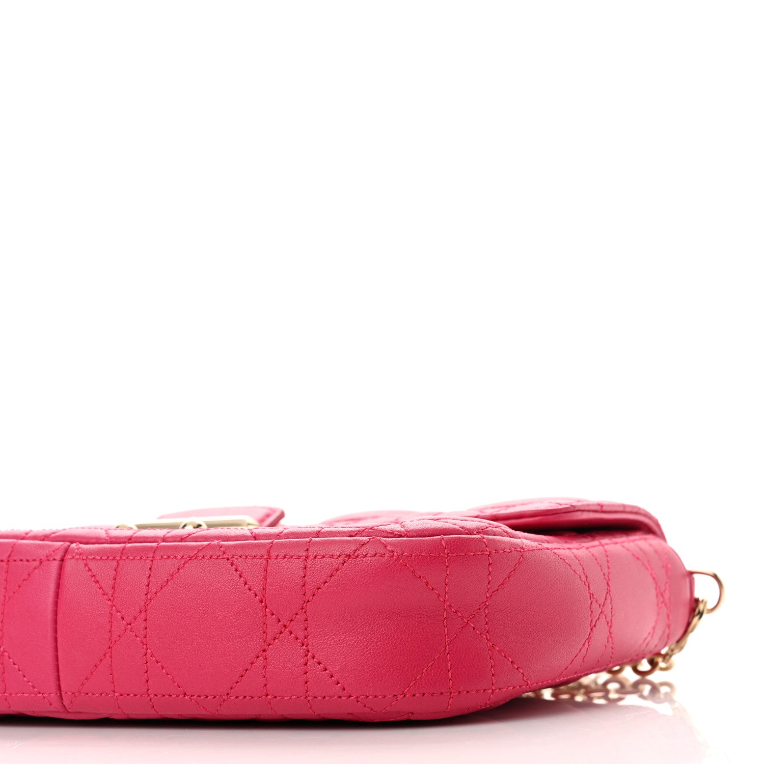 Christian Dior Lambskin Cannage Miss Dior Promenade Pouch Fuchsia 9 of 10