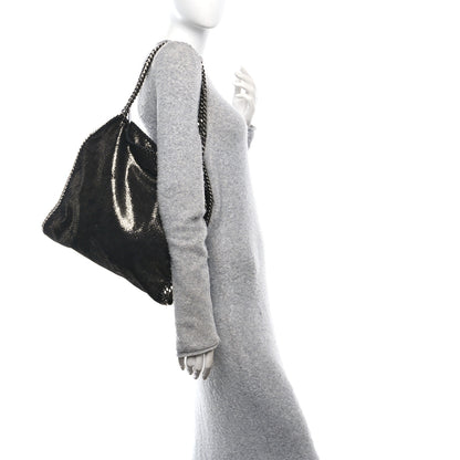 Stella McCartney Chamois Shiny Dotted Small Falabella Tote Ruthenium 2 of 9