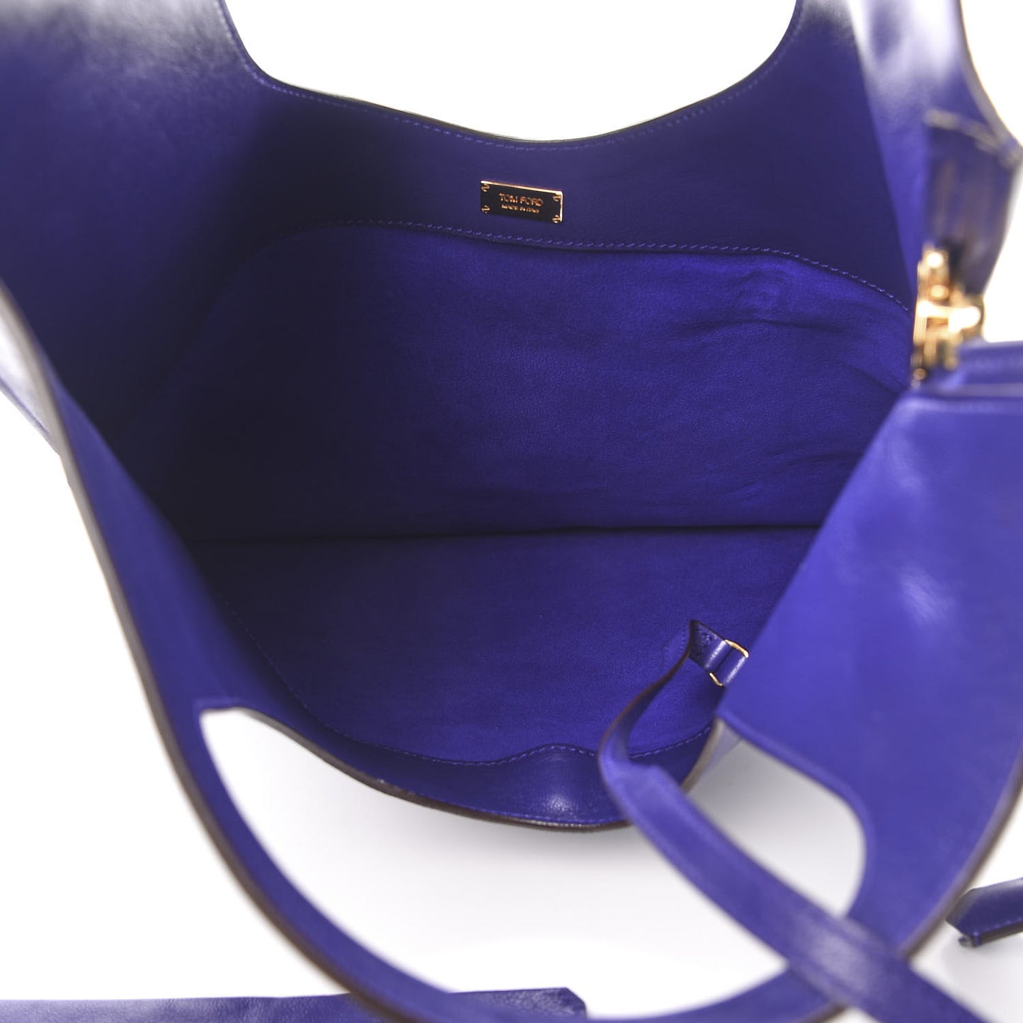 Ramskin Large Alix Padlock Zip Shoulder Bag Violet