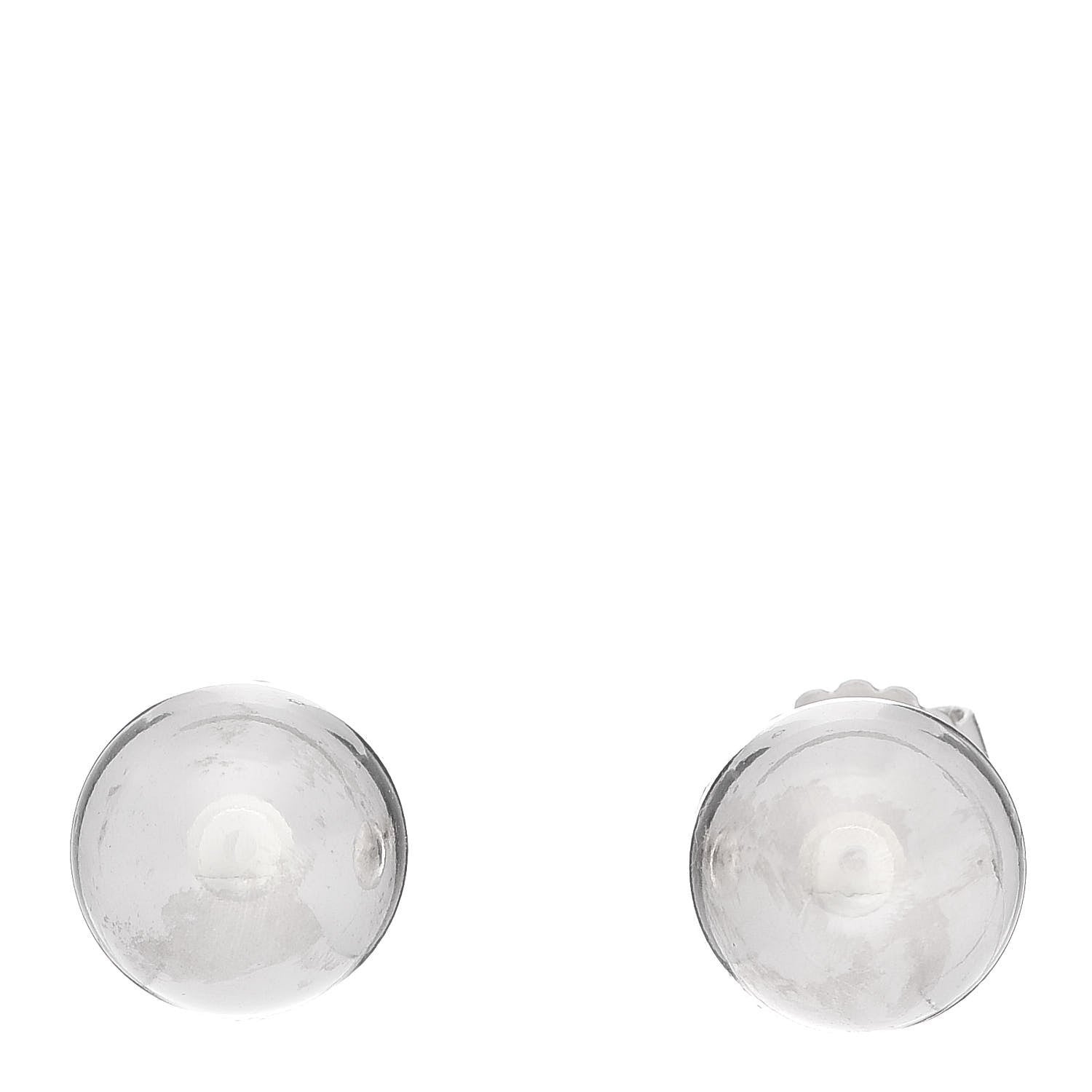 Tiffany Sterling Silver 14mm HardWear Ball Earrings 1 of 5