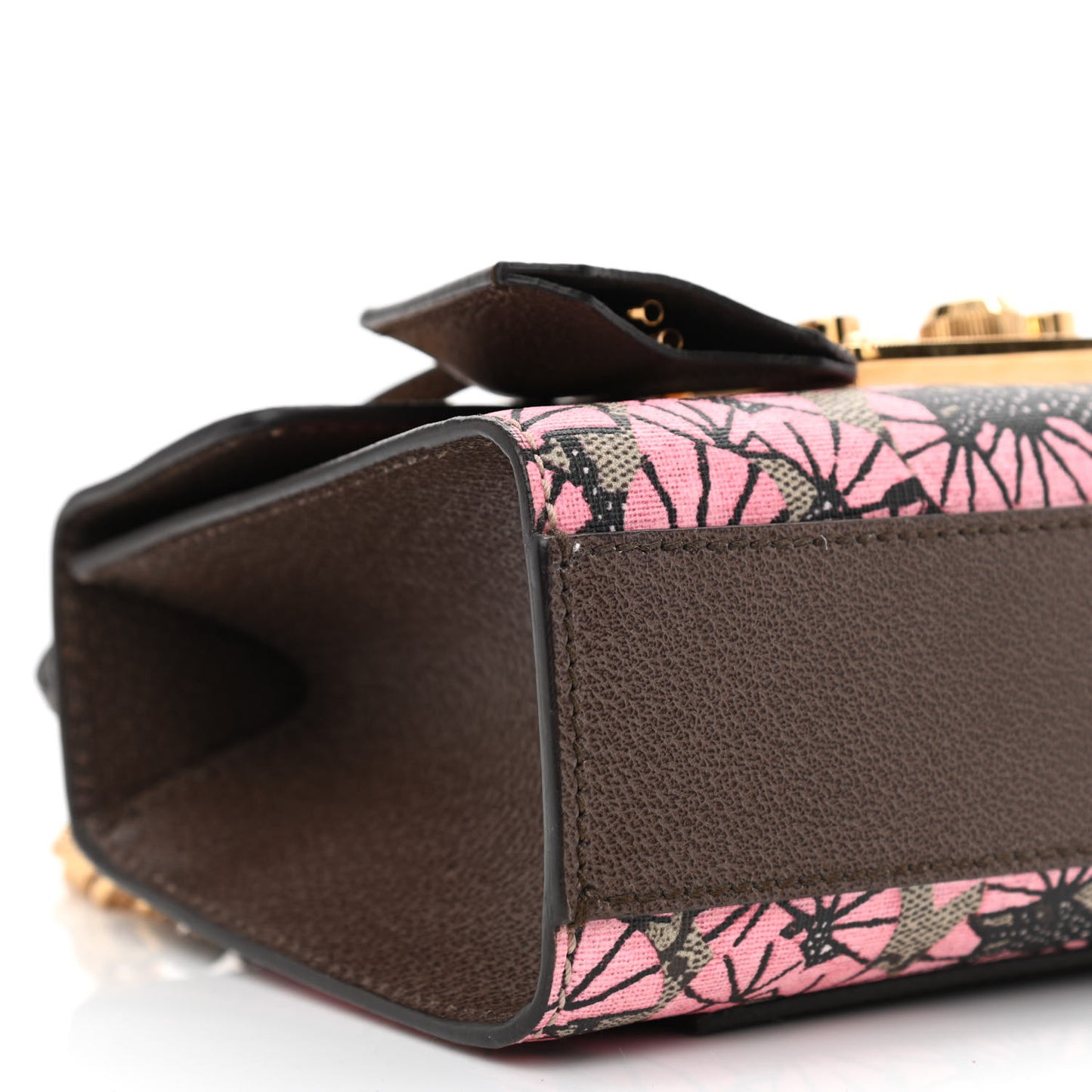 GG Supreme Monogram Bengal Small Padlock Shoulder Bag Beige Pink