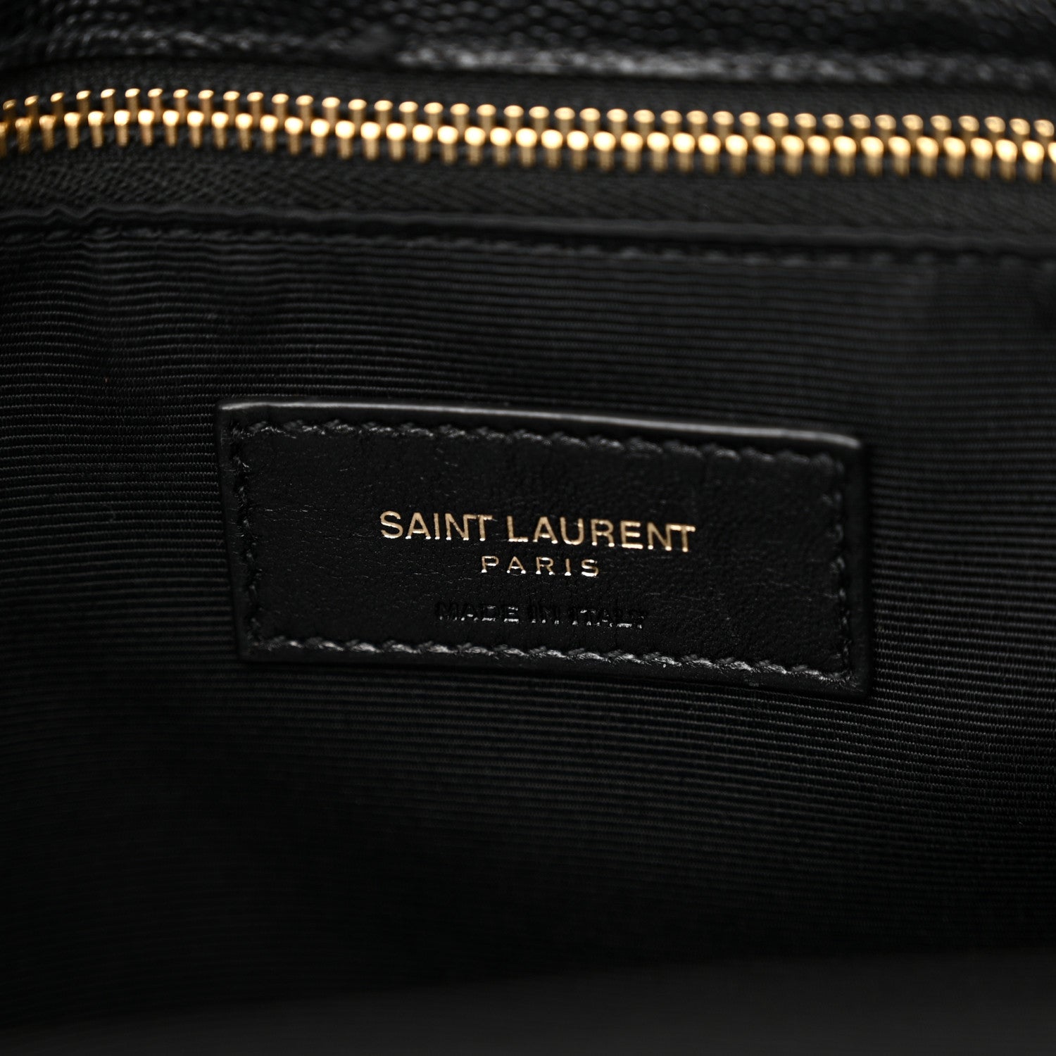 Saint Laurent Grain De Poudre Matelasse Chevron Monogram Shopping Bag Black 6 of 12