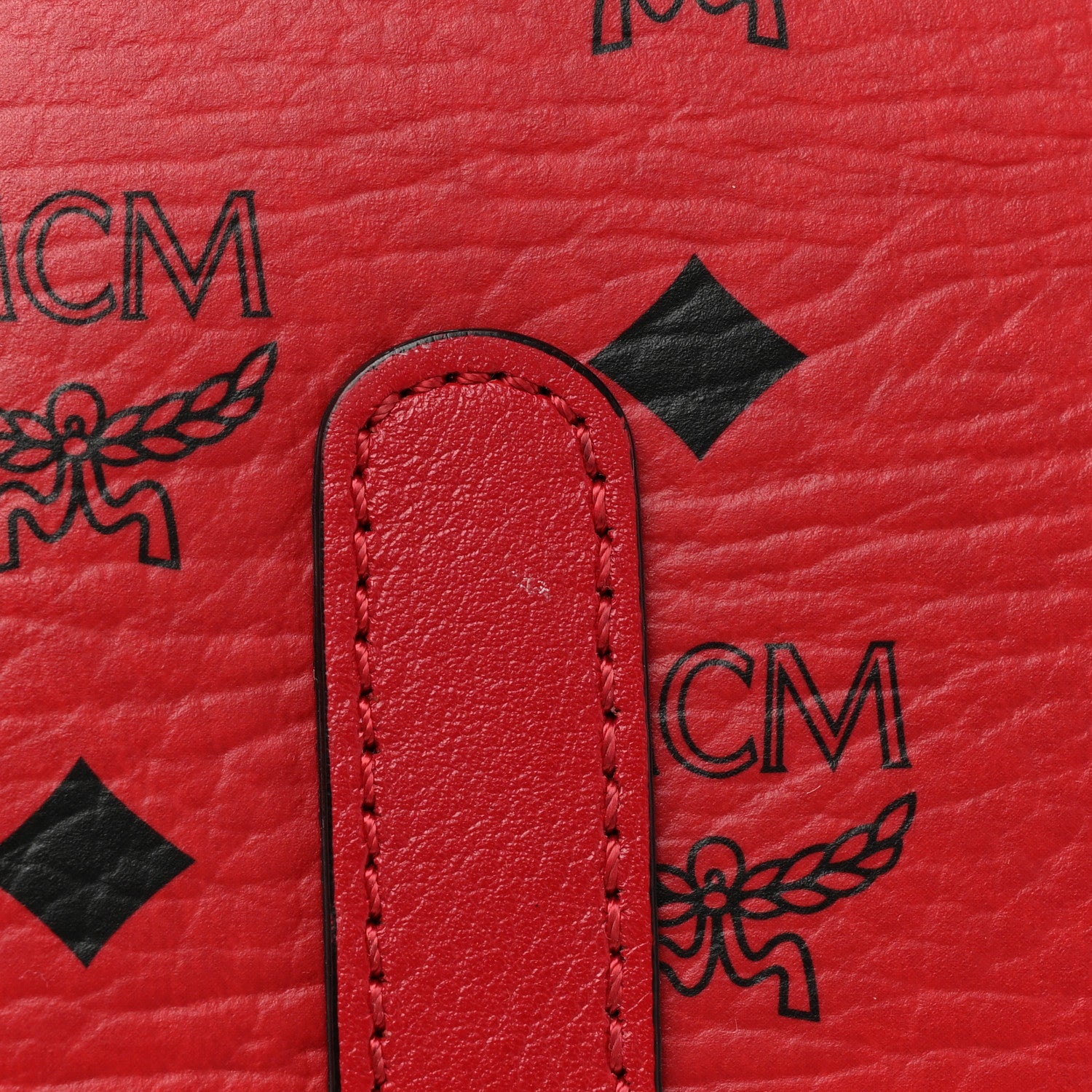 MCM Visetos Large Liz Reversible Shopper Tote Ruby Red 14 of 21