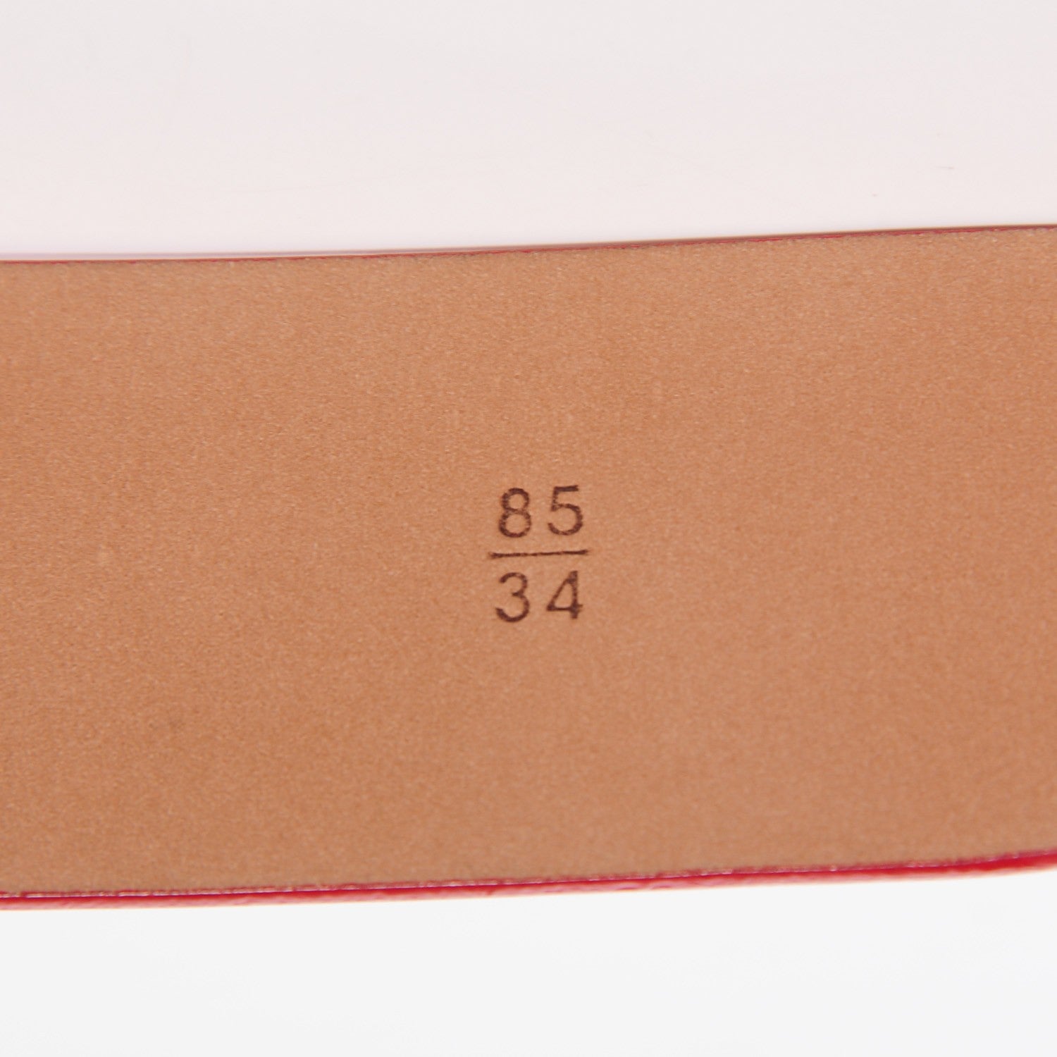 Chanel Patent Calfskin CC Logo Belt 85 34 Red 6 of 7