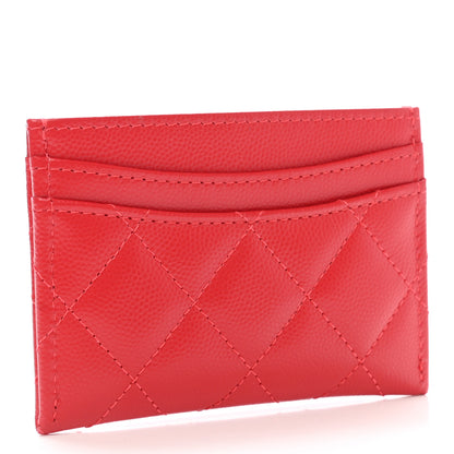 Chanel Caviar Quilted Card Holder Red 3 of 8
