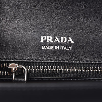 Prada City Calfskin Saffiano Studded Cahier Bag Black 6 of 9