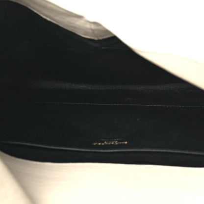 Saint Laurent Grained Lambskin Large Cassandre Envelope Pouch Blanc Vintage 5 of 10