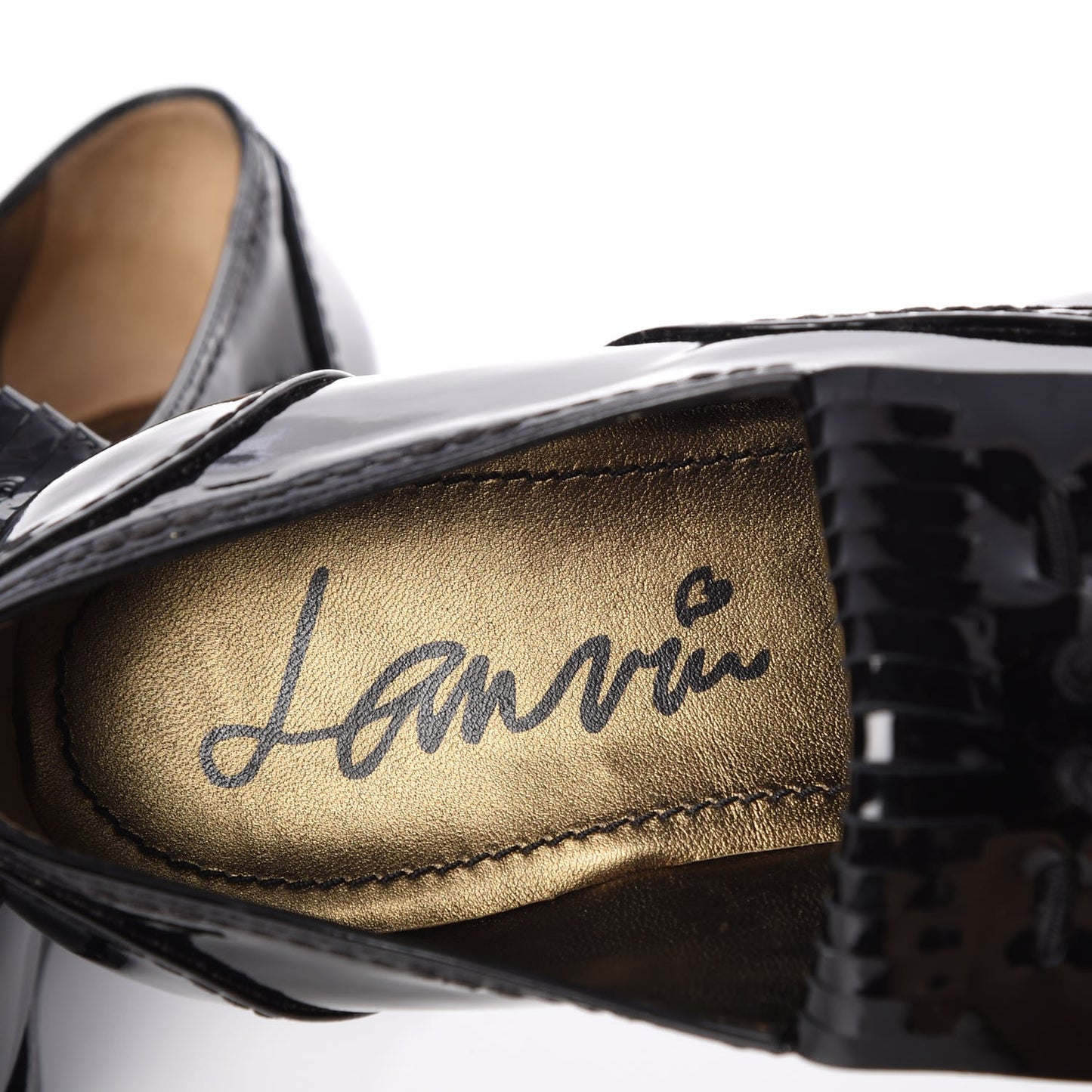 Patent Mila Tassel Fringe Loafers 39 Black