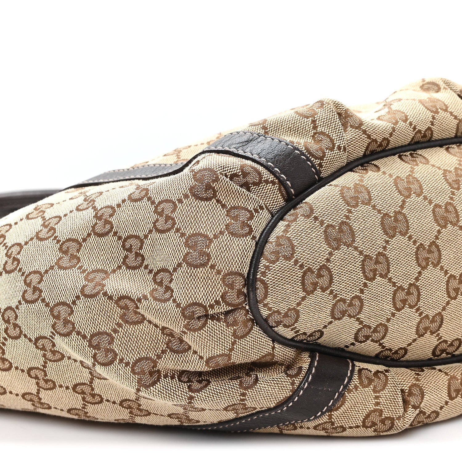 Gucci Monogram Medium D Gold Tote Bag Brown 9 of 10