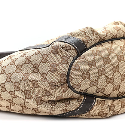 Gucci Monogram Medium D Gold Tote Bag Brown 9 of 10