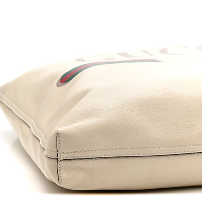 Gucci Calfskin Mens Logo Tote White 9 of 12