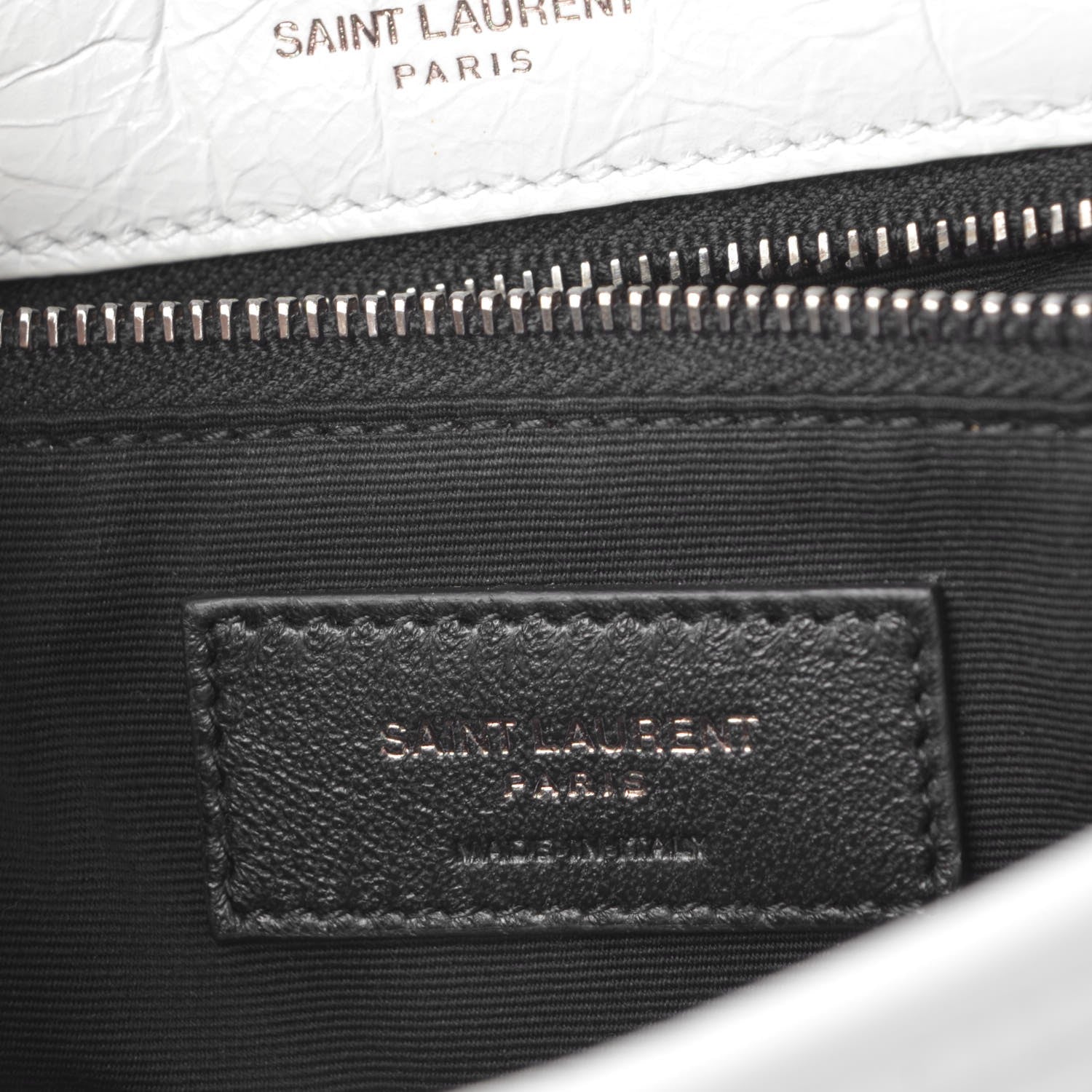 Saint Laurent Crinkled Calfskin Matelasse Monogram Medium Niki Chain Satchel Dirty White 7 of 11