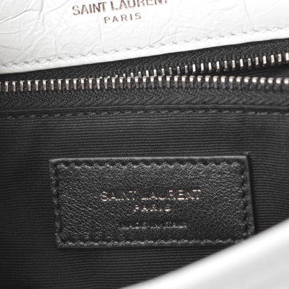 Saint Laurent Crinkled Calfskin Matelasse Monogram Medium Niki Chain Satchel Dirty White 7 of 11