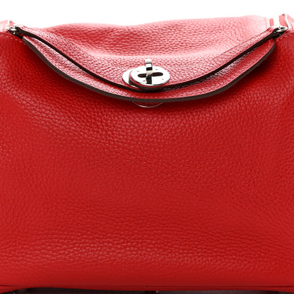 Hermes Taurillon Clemence Verso Lindy 26 Rouge Casaque Bougainvillea 8 of 17