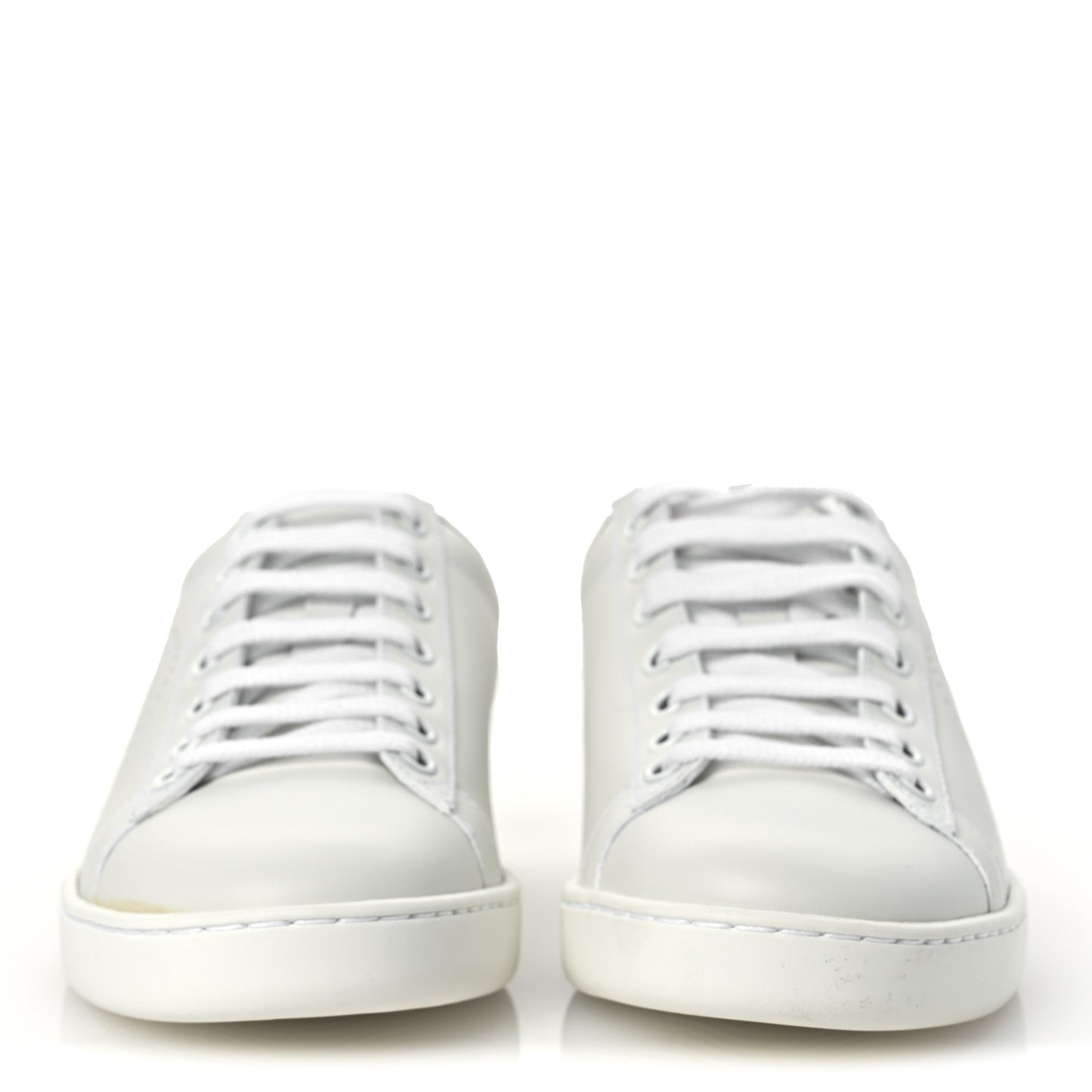 Calfskin Interlocking G Perforated Womens Ace Sneakers 36.5 White Hibiscus Red