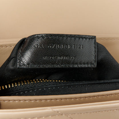 Saint Laurent Calfskin Y Quilted Monogram Toy Loulou Crossbody Bag Dark Beige 8 of 11