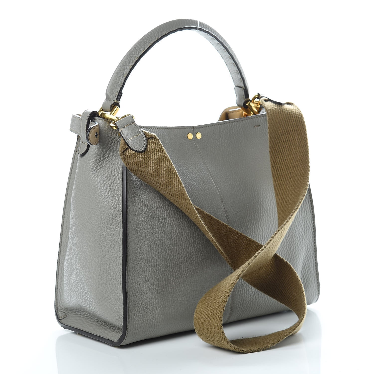 Fendi Cuoio Romano Selleria Medium Peekaboo X-Lite Tortora 3 of 13