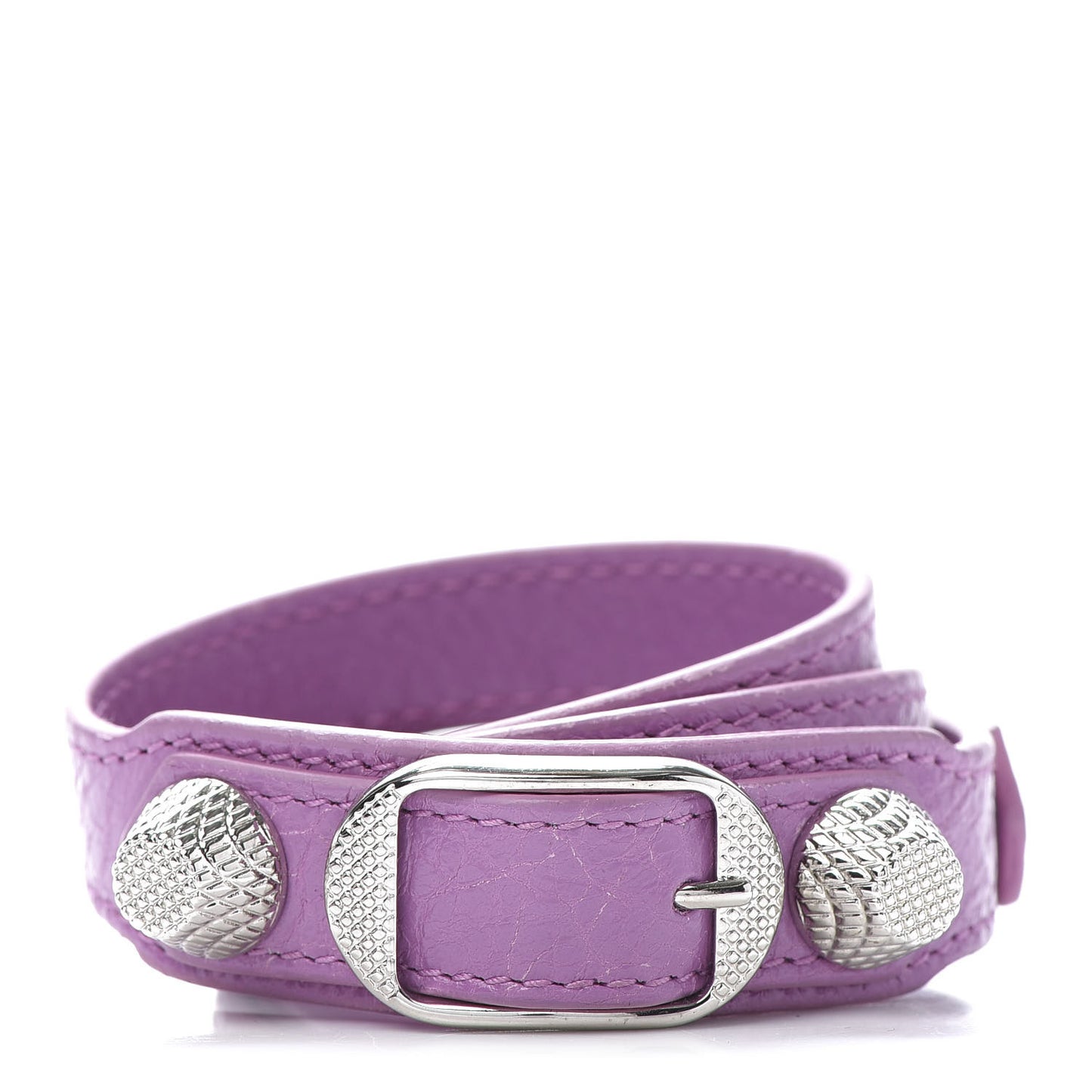 Agneau Giant 12 Silver Hardware Triple Tour Bracelet S Rose Berlingot