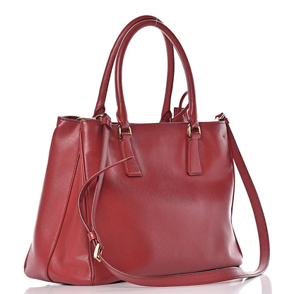 Prada Saffiano Lux Medium Tote Fuoco 3 of 20