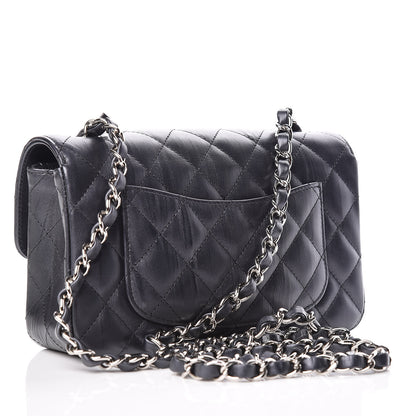Chanel Iridescent Calfskin Quilted Mini Rectangular Flap Charcoal 3 of 11