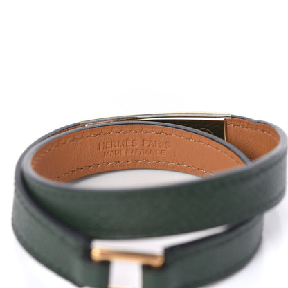 Hermes Epsom Rivale Double Tour Bracelet S Vert Anglais 4 of 7