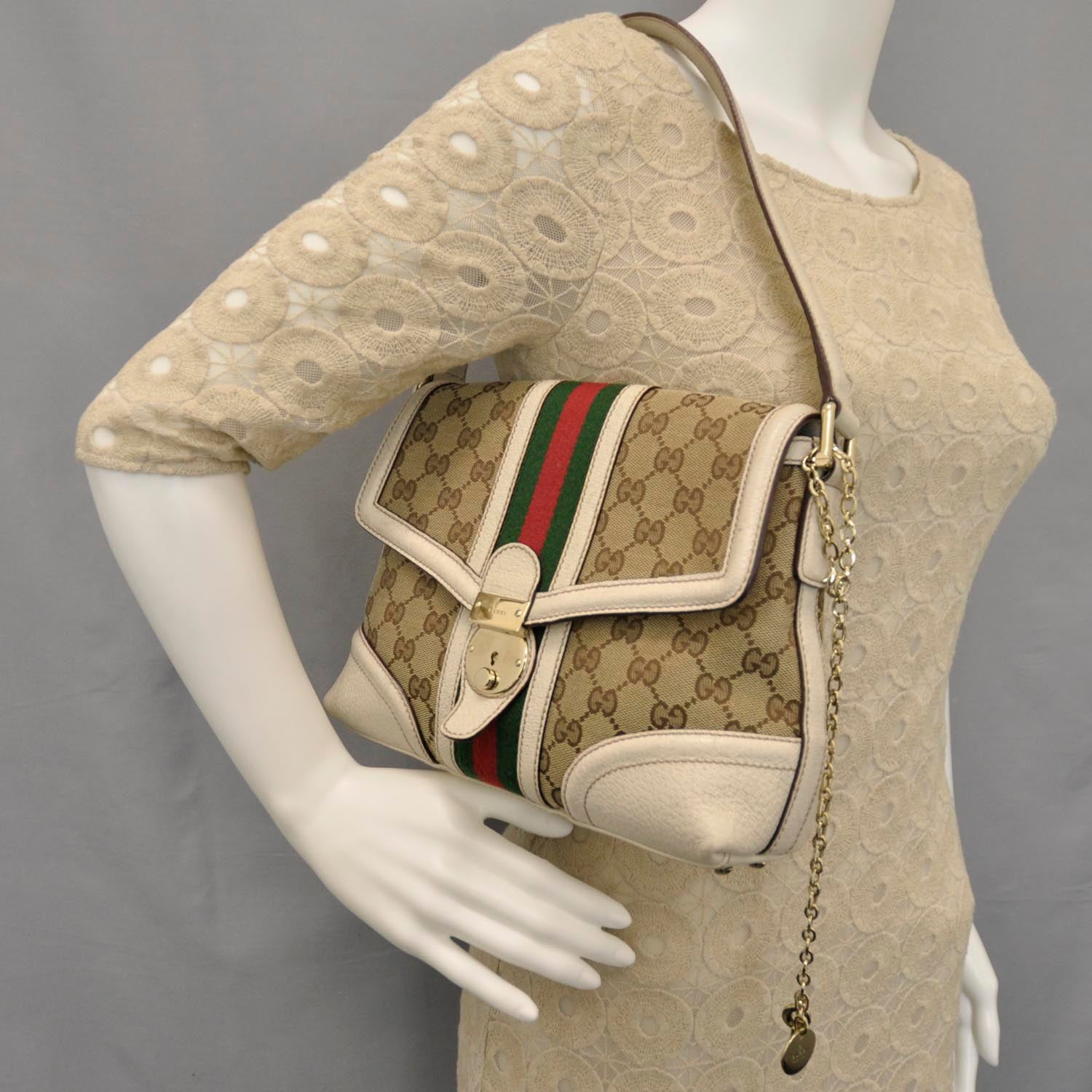 Gucci Monogram Treasure Flap Ivory 2 of 12