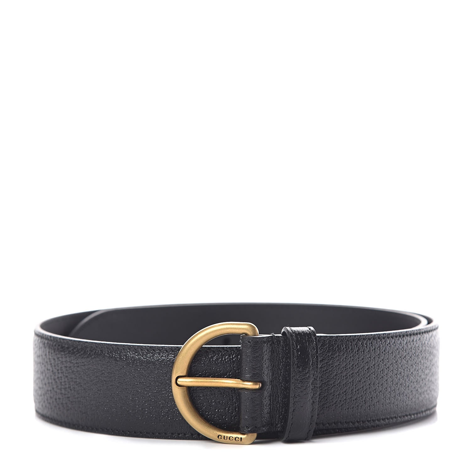 Gucci Textured Dollar Calfskin 40mm Belt 80 32 Black 1 of 6