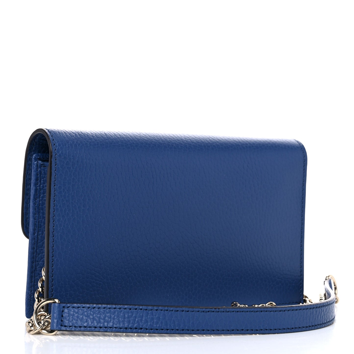 Dollar Calfskin Interlocking G Chain Wallet Caspian