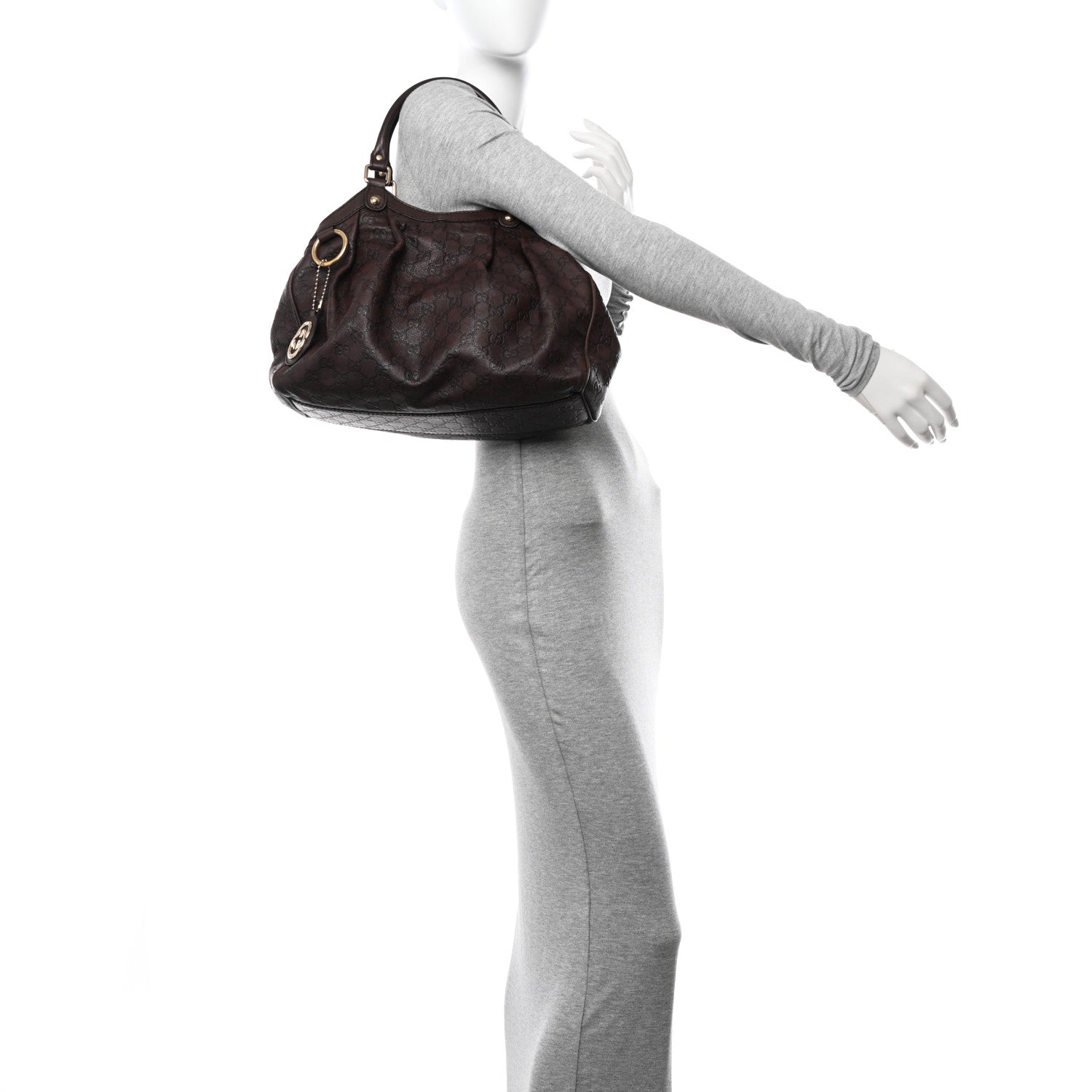 Gucci Guccissima Medium Sukey Tote Chocolate 2 of 10