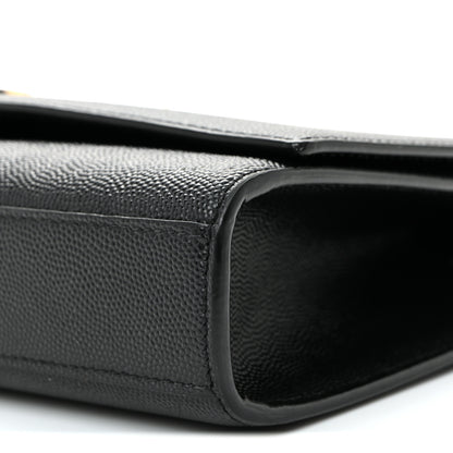 Saint Laurent Grain De Poudre Medium Classic Monogram Kate Satchel Black 9 of 9