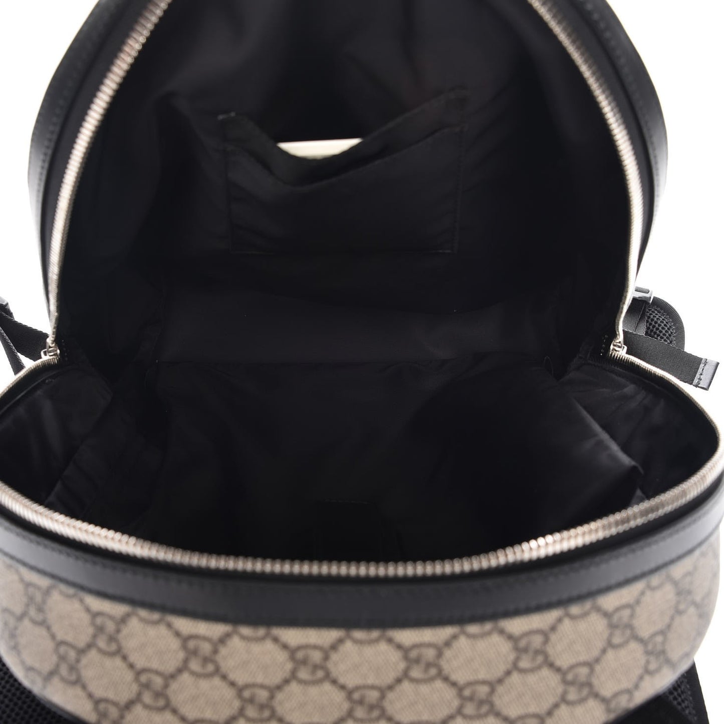 GG Supreme Monogram Web Dome Backpack Black