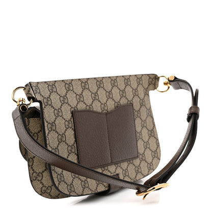 Gucci GG Supreme Monogram Textured Dollar Calfskin Blondie Belt Bag  Beige Ebony New Acero 3 of 11