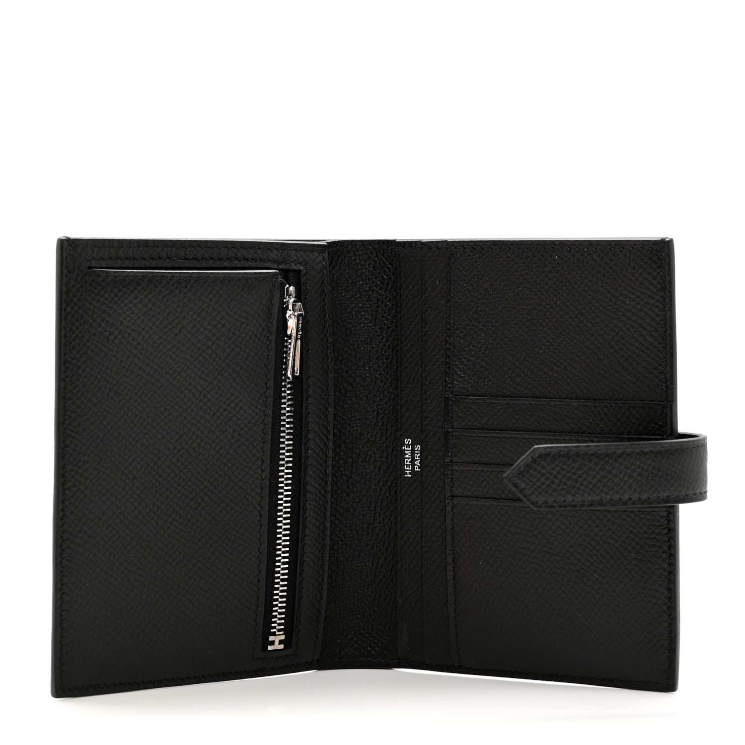 Hermes Epsom Bearn Compact Wallet Black 5 of 6