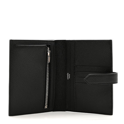 Hermes Epsom Bearn Compact Wallet Black 5 of 6