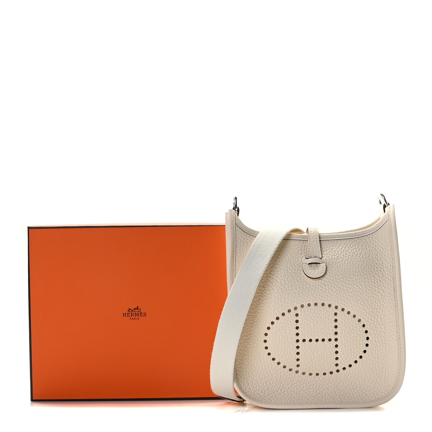 Hermes Taurillon Clemence Amazone Evelyne TPM Nata Craie 8 of 8