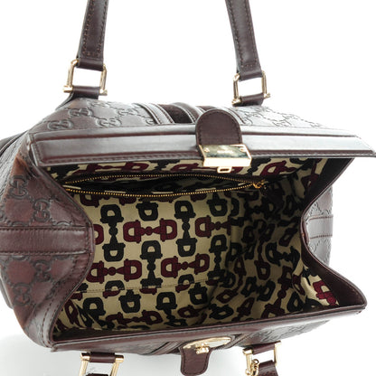 Gucci Guccissima Treasure Boston Dark Brown 5 of 7