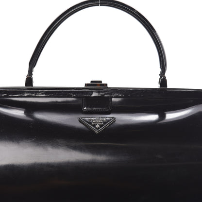 Prada Spazzolato Frame Bag Black 7 of 10