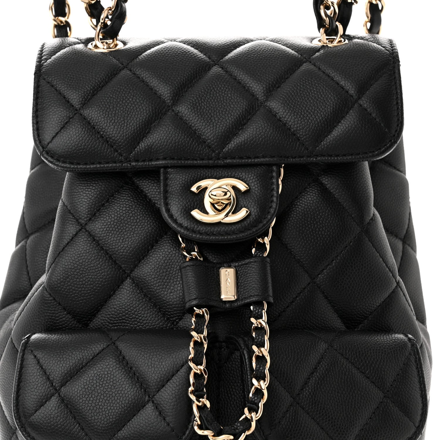 Chanel Caviar Quilted Pockets Backpack Black 7 of 9