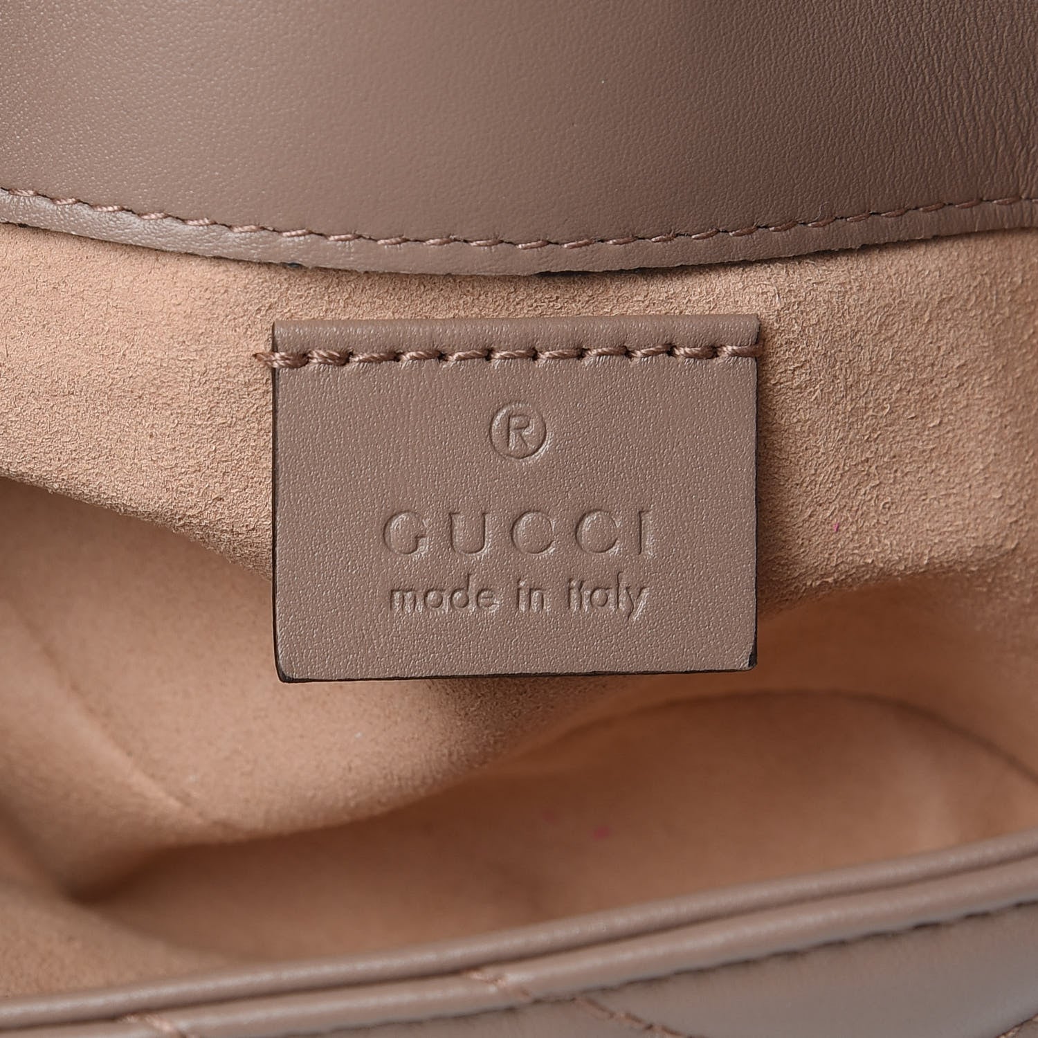 Gucci Calfskin Matelasse Super Mini GG Marmont Shoulder Bag Porcelain Rose 19 of 22