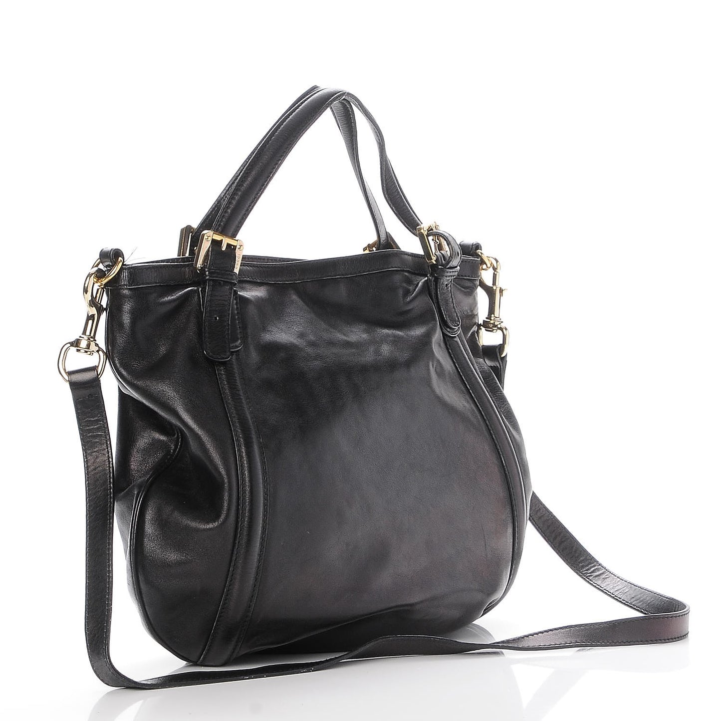 Calfskin Medium Britt Bag Black