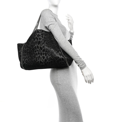Stella McCartney Leopard Shaggy Deer Falabella Reversible Tote Grey 2 of 11