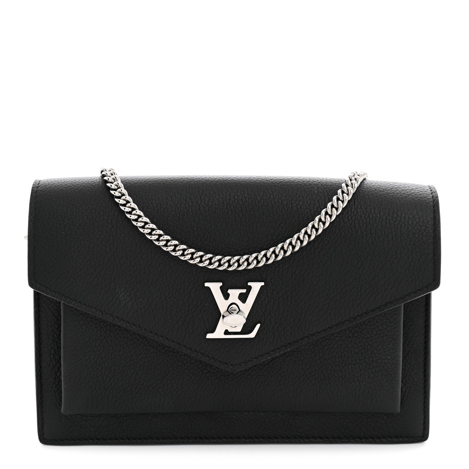 Louis Vuitton Soft Calfskin My Lockme Chain Pochette Black 1 of 10