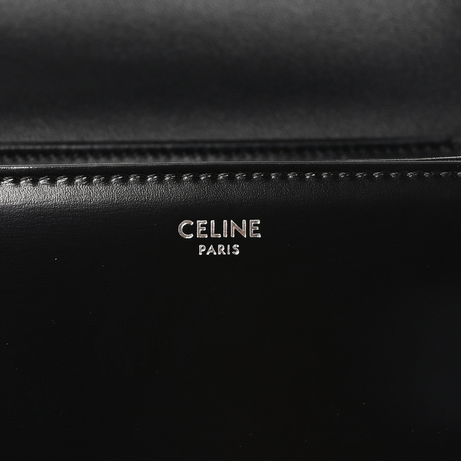 Celine Shiny Calfskin Teen Triomphe Black 6 of 9