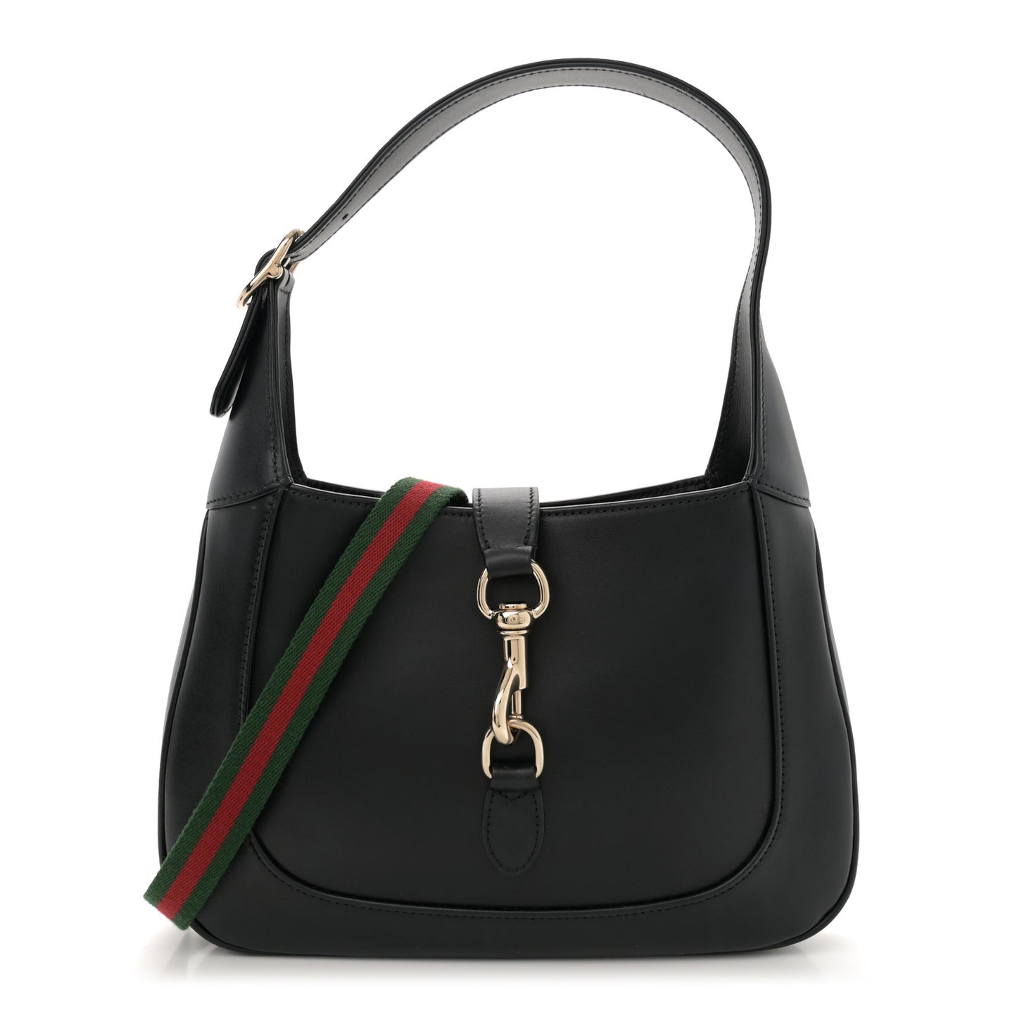Calfskin Small Jackie Shoulder Bag Black
