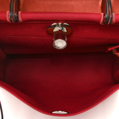 Hermes Military Toile Vache Hunter Herbag Zip 31 PM Rouge Grenat 6 of 15