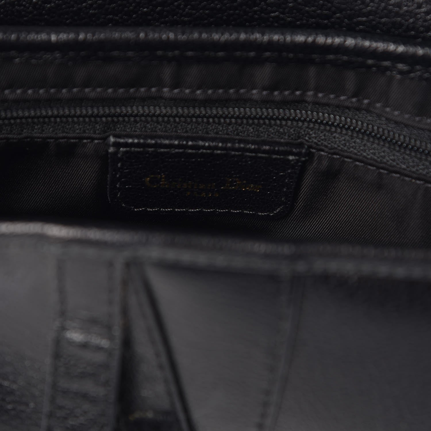 Christian Dior Calfskin Saddle Bag Black 6 of 7