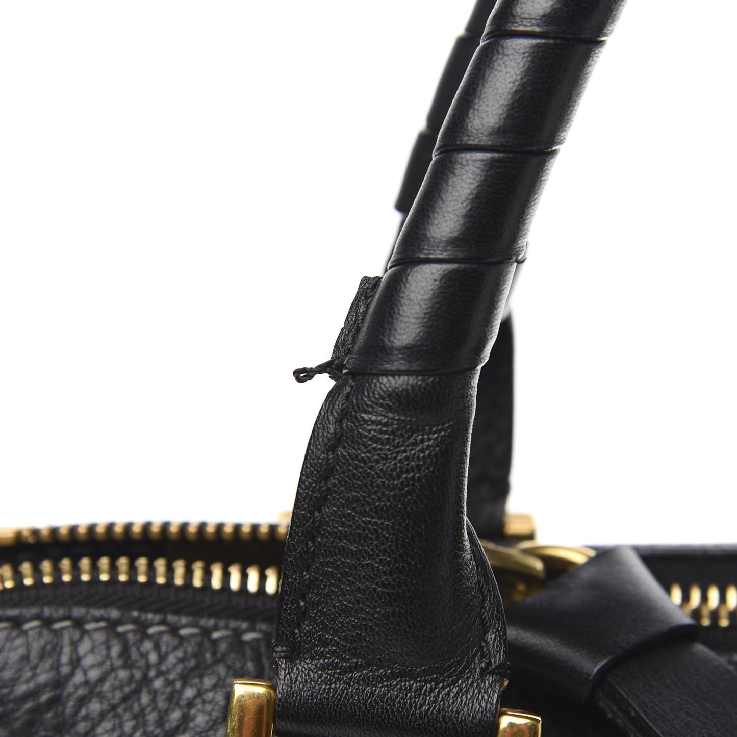 Calfskin Large Marcie Satchel Black