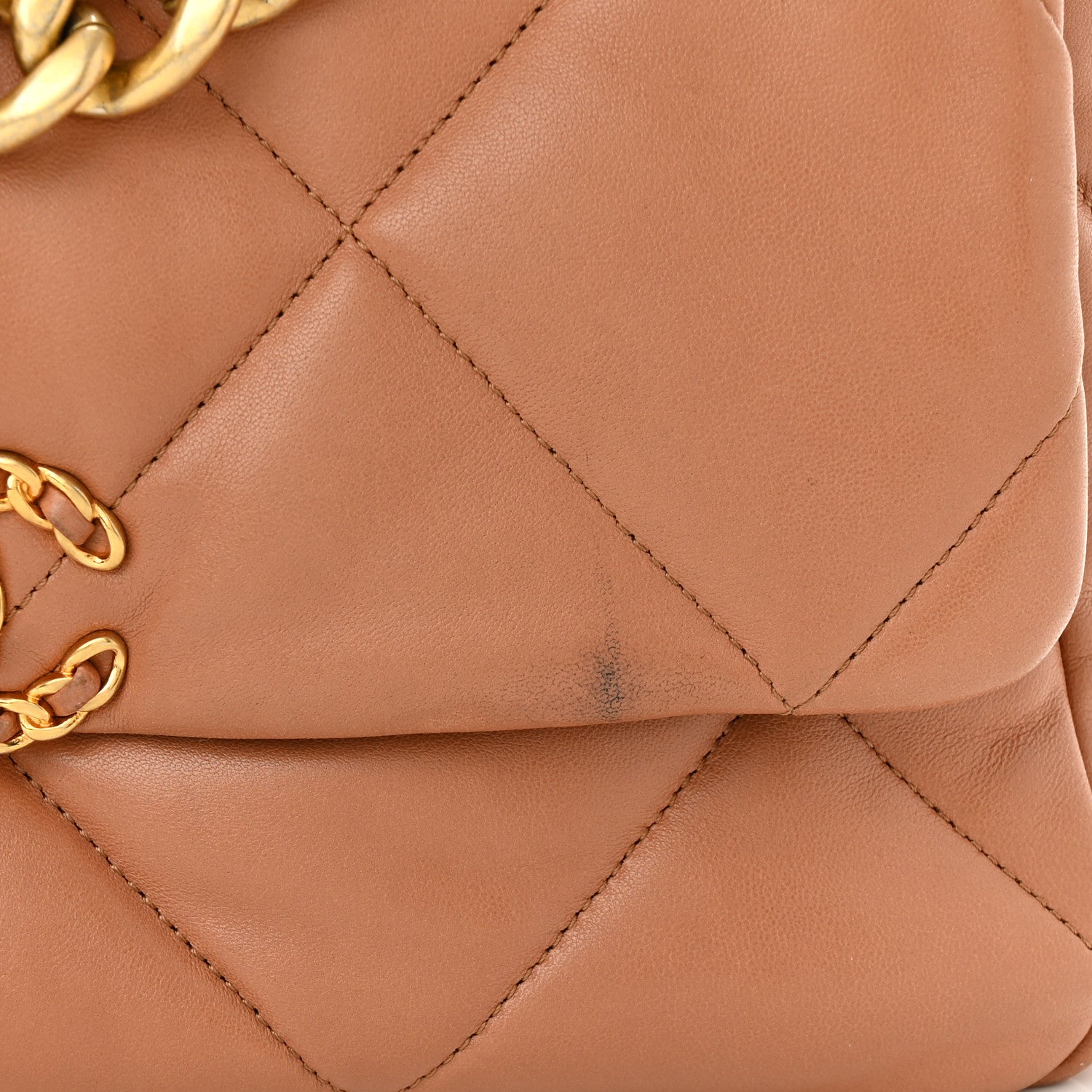Chanel Lambskin Quilted Large Chanel 19 Flap Brown 13 of 13